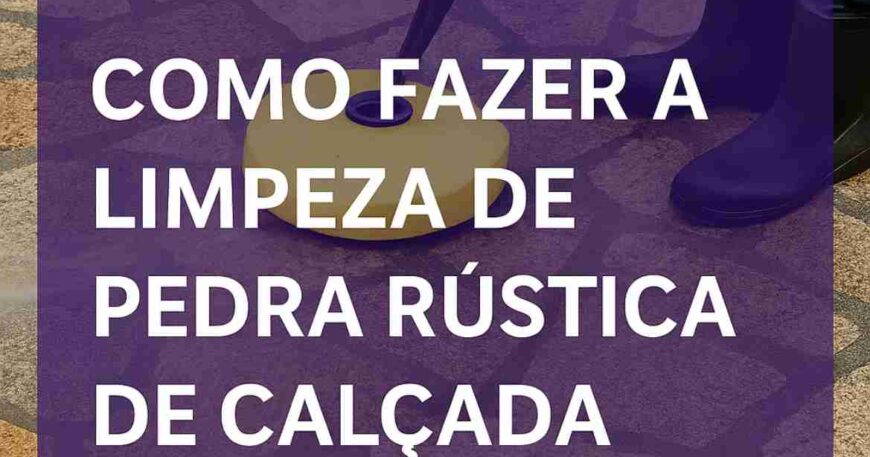 Pessoa utilizando lavadora de alta pressão para limpar calçada com pedra rústica natural em área externa
